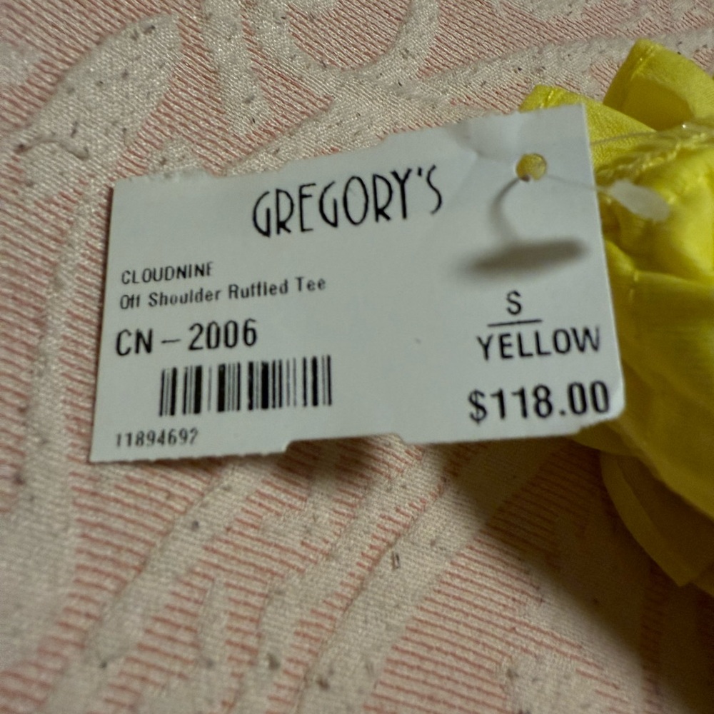 Gregory Bright Yellow Ruffled Blouse - Picture 3 of 3